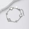Clover Bracelet Color Preserved Gold Silver Inlaid Zircon Bracelet