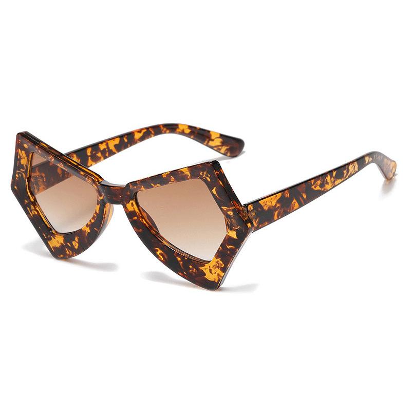 European and American personalized butterfly frame trendy street shooting trendy versatile sunglasses UV protection square face thin sunglasses