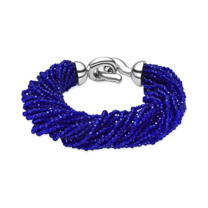 Bracelet - Luxenter - Kibak - Argent Sterling 925 - Cristal Bleu Foncé - 22 Cm