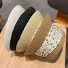 Hat Women's Summer Straw Fashion Versatile Bucket Hat Elegant Flat Top Straw Hat Sunshade Sunscreen Basin Hat