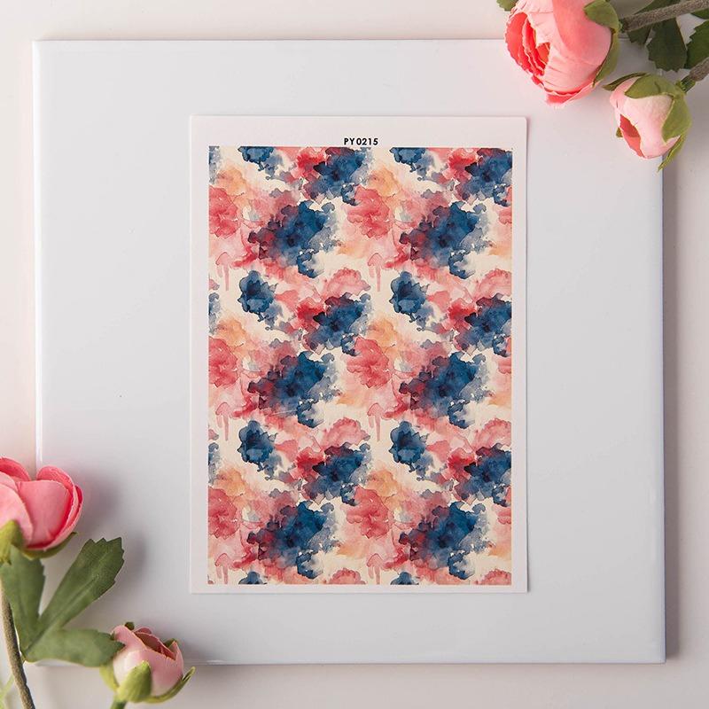 Polymer Clay Watercolor Transfer Paper Engraving Printing Coloring Decorative Paper Earrings Jewelry Making Tool Pottery Sticker