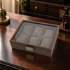 6-Slot Watch Storage Box Sturdy for Dresser, Gift Presentation