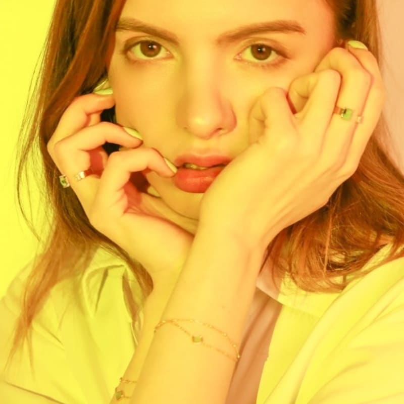 

J.Gracelet Peridot Birthstone Gold Bracelet Green