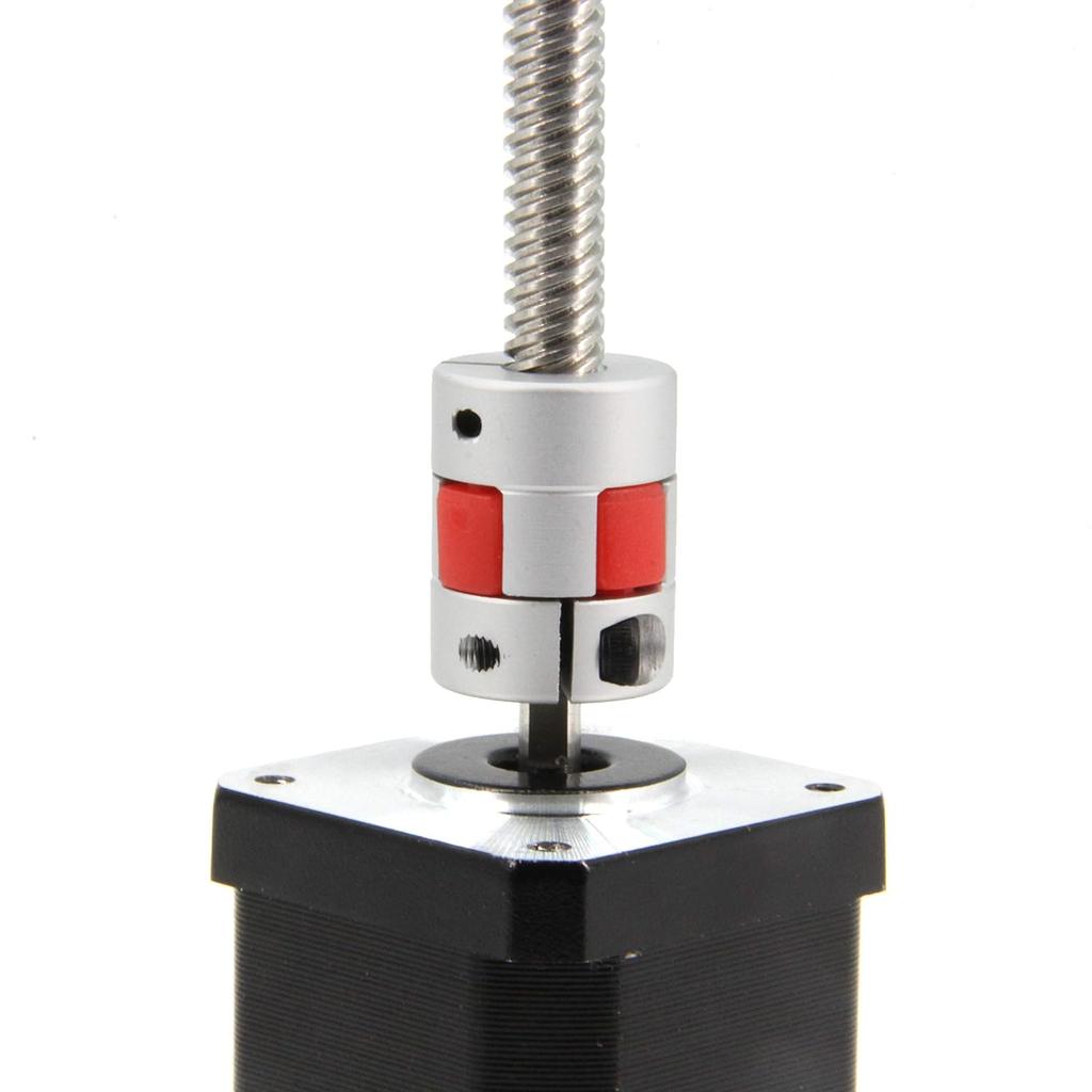 8mm To 8mm Bore Aluminium Plum Flexible Shaft Coupling Servo Stepper Motor Jaw D20xL25 Connector Flexible Shaft Couplers for 3D Printer/CNC