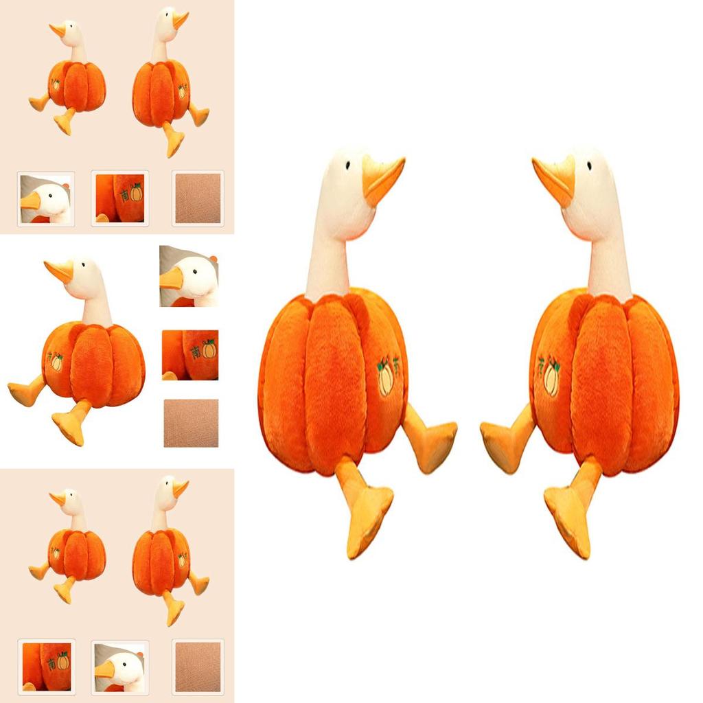 Pumpkin Duck Plush Toy Cute Gift For Kids And Animal Lovers
