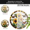 Acrylic Sunflower and Monarch Butterfly Suncatcher Stained Glass Effect Window Hanging Ornament Flower Lover Gifts