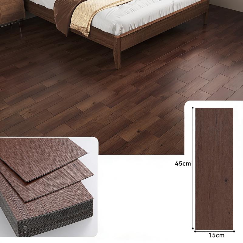 

10 Pcs 45x15cm Self-adhesive Floor Sticker Thicken Wood Grain Wall Sticker Living Room DIY Wall Tiles Furniture Renovation Decor 10pcs