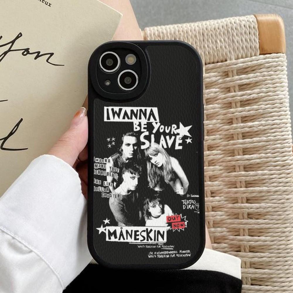 

Maneskin Damiano David Phone Case Hard Leather For IPhone 16 15 14 13 12 Mini 11 14 Pro Max Xs X Xr 7 8 Plus Fundas iPhone 16