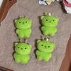 Cartoon Alien Cat Plush Toy Soft Doll Keychain Green Cat Pendant Cute Bag Decoration Accessories