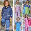 Kinder Regenmantel Regenhose Jungen und Mädchen Wasserdicht Latzhose Kindergarten Baby Strand Schmutzabweisende Kleidung