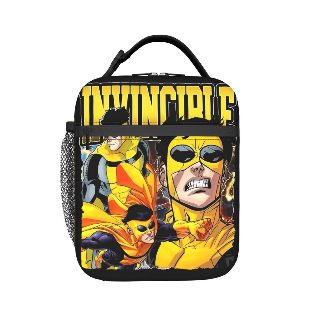 Invincible Lunch Bag For Men Atom Eve Graphic Lunch Box Funny Outdoor Picnic Cooler Bag Portable Oxford Thermal Lunch Bags
