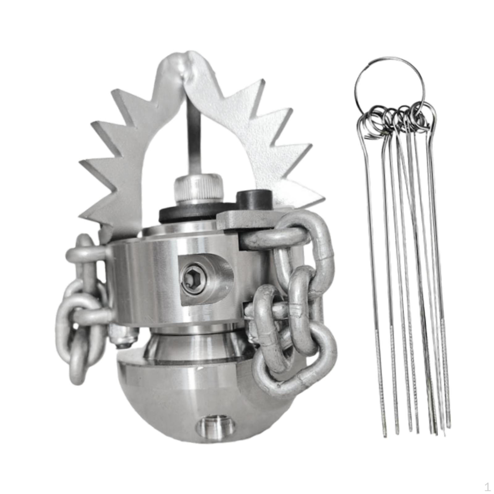 

Sewer Rotating Nozzle Cleaning Steel Washing Supplies Rustproof Clog Removal High Pressure with Link 0.375 40L per min