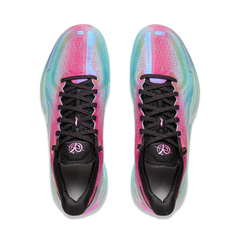 New LINING Gamma Basketball Shoes Men's Low top Pink/Green ABAV035-24
