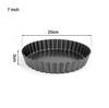 Non-Stick Tart Quiche Flan Pan Molds Pie Pizza Cake Round Mould Removable Loose Bottom Fluted Heavy Duty Pie Pan Bakeware