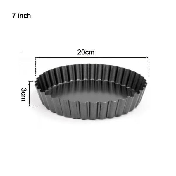 Non-Stick Tart Quiche Flan Pan Molds Pie Pizza Cake Round Mould Removable Loose Bottom Fluted Heavy Duty Pie Pan Bakeware