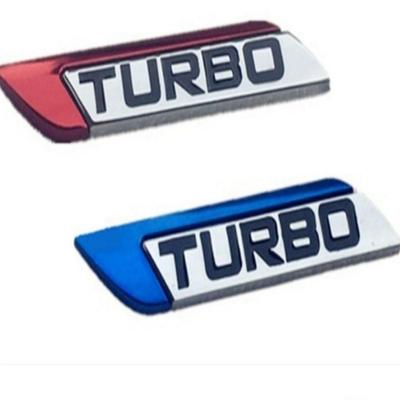 Qicarkey 2pcs 3D Turbo Metal Decal, 3D Car Metal Decal Sticker, Truck Side Fender