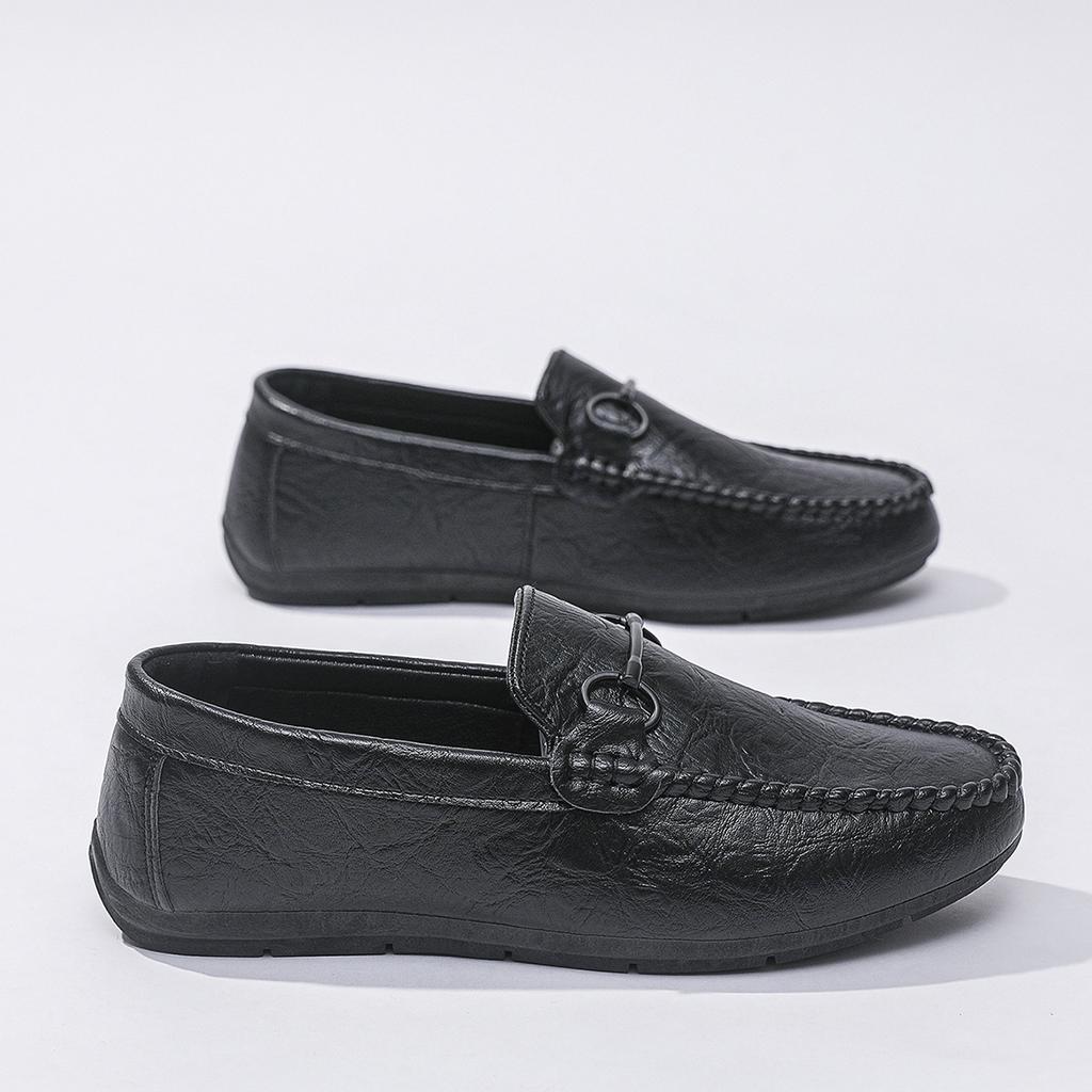 British High-End Breathable Men'S Shoes With One Foot, Doudou Loafers, Comfortable Driving, Low-Top Summer Flat Bottom Wenzhou