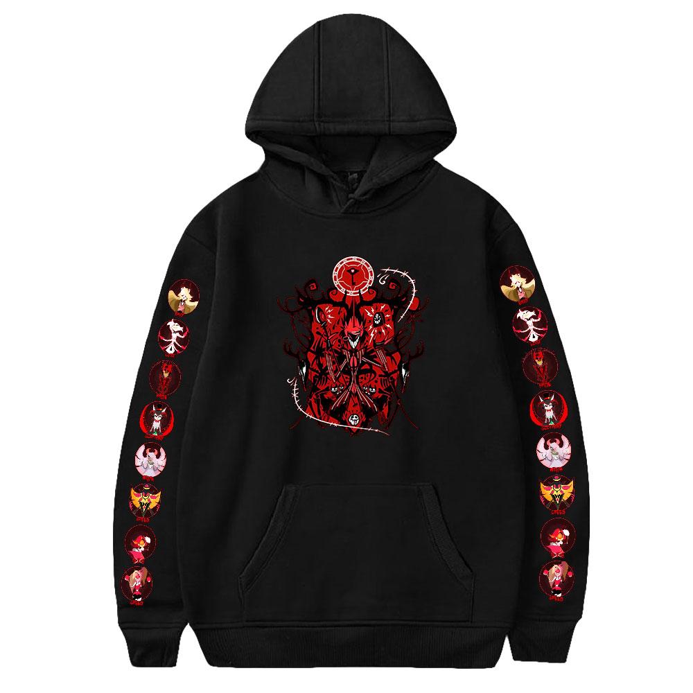 Unisex Hazbin Hotel Hoodie Sweatshirt Graphic Printed Streetwear Hoodies for Couples Men Women XS