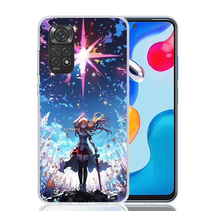 Anime Sword Art Online SAO Phone Case For Xiaomi Redmi Note 15 14 13 12S 12 Pro Plus 11S 11E 11 11T 10S 10 Art Soft Pattern Cove
