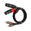Universal 2RCA To 2XLR Female Balanced Audios Interconnects Cable For Amplifiers And Recording Devices
