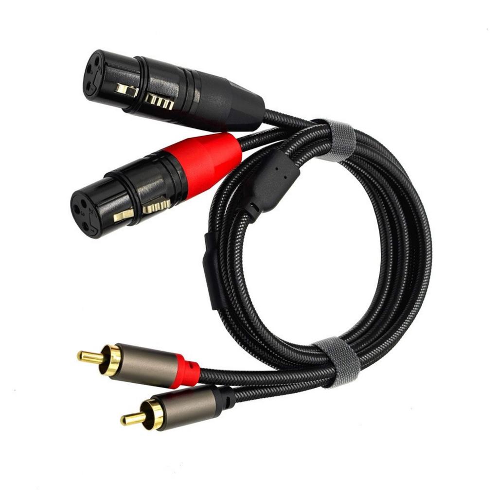 Universal 2RCA To 2XLR Female Balanced Audios Interconnects Cable For Amplifiers And Recording Devices
