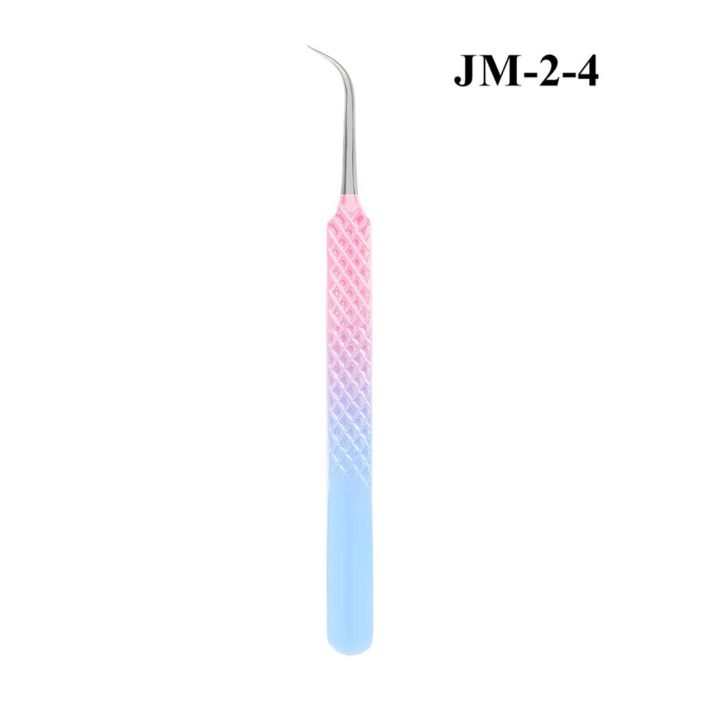 Professional Eyelash Tweezers Grip Eyelash Extension Tweezers 45 75 90 Degree Fiber Tip Easy Fanning Eyelash Tweezers