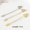 Fashion 14K/18K Gold Plated Heart Lobster Claw Clasp High Quality Brass Metal Lobster Clasps Extension Chains Wholesale