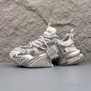 2025 Sommar Herr Höjdökande Trendiga Pappa-skor - Tjockbottnade Lyxiga Europeiska Sportsneakers
