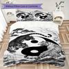 Tai Chi Animals Pattern Bedding uilt Set uilt Cover Pillowcase Home Decoration Birthday Gift (1 * duvet cover + 2 * pillowcase  without core)105