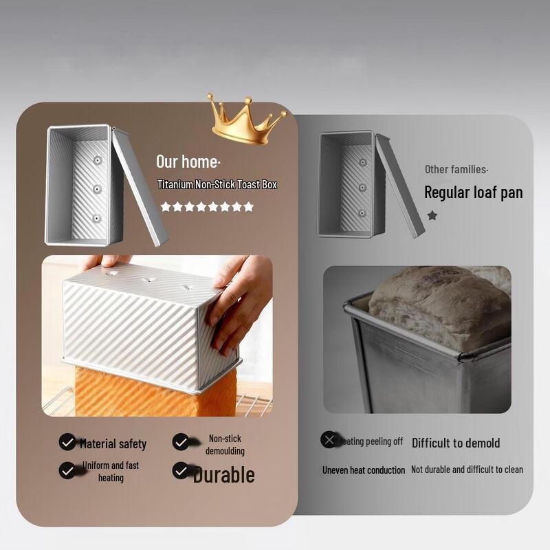 450g Non-Stick Toast Loaf Pan with Lid