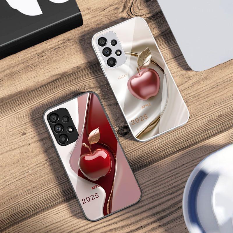 Oil Painting Of Applesr For Samsung Galaxy S10 4G S20 11E 30 S21 21 22 S24 Fe Pro S23 S25 Ultra 5G S9 Tempered Glass Phone Case