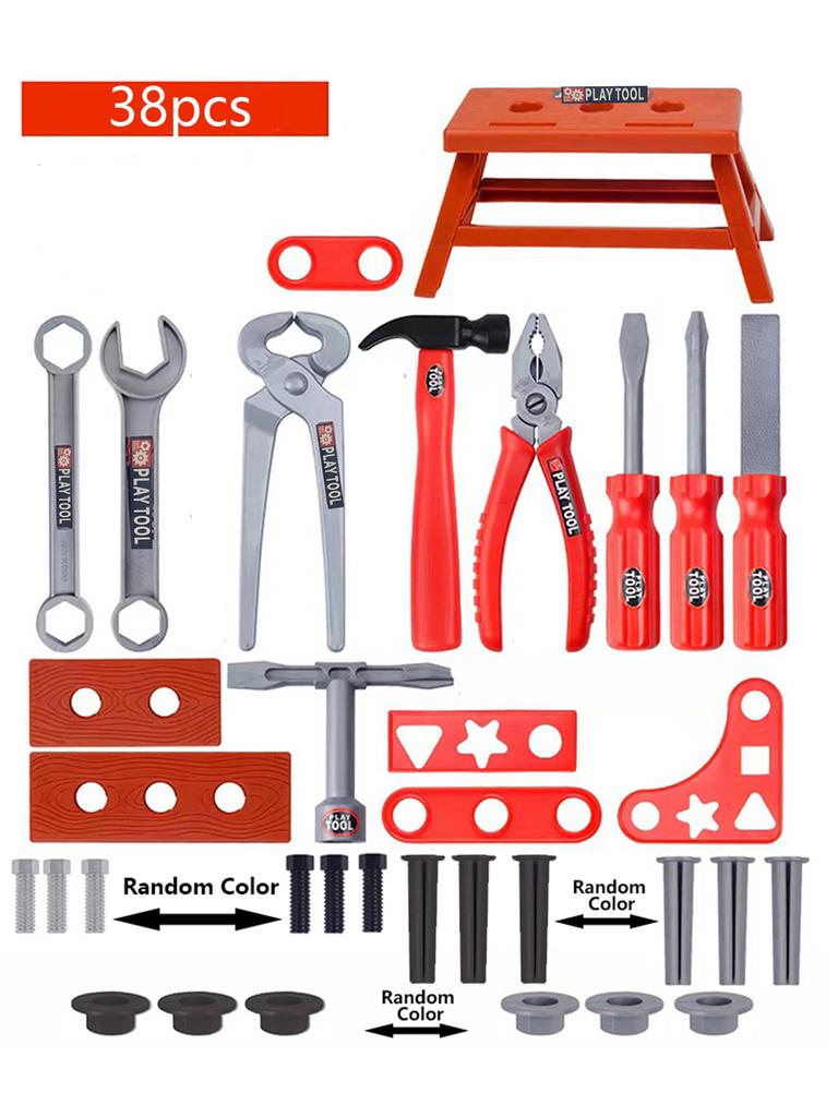 Kinder-Toolbox-Kit Lernspielzeug Simulation Reparaturwerkzeuge Spielzeug Bohrer Kunststoff Spiel Lernen Engineering Puzzle Spielzeug Geschenke für Jungen