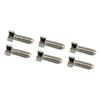 6PCS Guitar Hex Head Screws Double Tremolo Bridge Saddle String Locking Screw with Taper Tip Silver