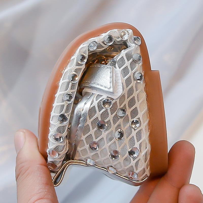 Girls Flat Shoes Round Toes Kids Princess Shoes Shiny Crystal Elegant 2025 Summer New Kids Mesh Shoes Breathable Non-slip Soft