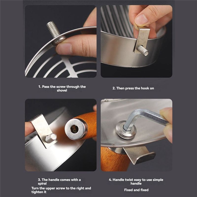 Good-Stainless Steel Cat Litter Scoop , Small Broom & Dustpan , Anti-Break Handle, Dual-Width Holes For Quick Cleaning