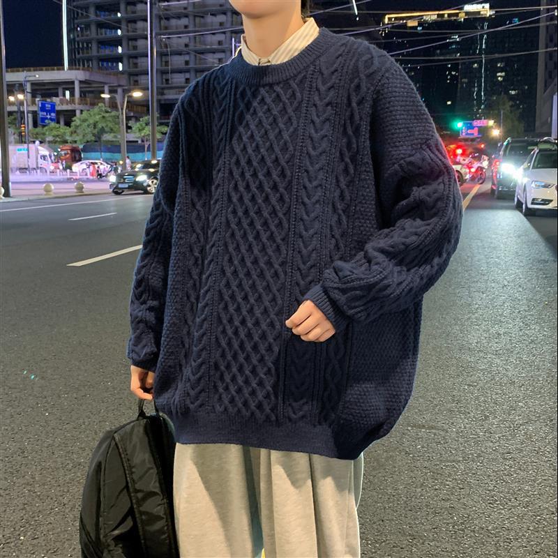 Hot Sale, Popular, New Casual Crew Neck Sweater In Autumn and Winter, Bottom Knitted Sweater, Large Size Loose Sweater.