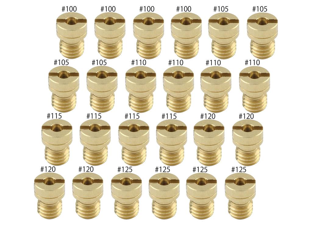 POSH Motorcycle Supplies Main Jet 6 Oversize Main Jet Set KEIHIN Round (6X8) CB400SF