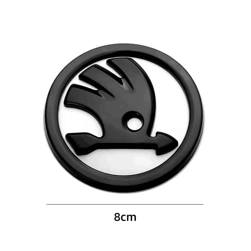 80mm 90mm ABS Emblem For Skoda Fabia 1 2 Octavia A7 RS Superb Rapid Yeti Karoq Vision Car Head Front Rear Boot Tailgate Sticker