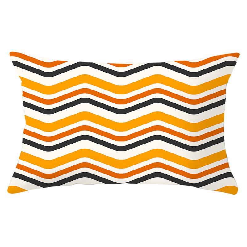 Halloween Orange Series Peach Skin Waist Pillow Cover New Rectangular Sofa Cushion Cover