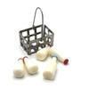 5pcs Miniature Milk Bottles Set for Dollhouse Kitchen Dining Room and Restaurant Scene Display Decors 1/12 Scale
