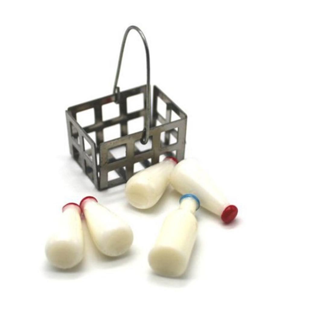 5pcs Miniature Milk Bottles Set for Dollhouse Kitchen Dining Room and Restaurant Scene Display Decors 1/12 Scale