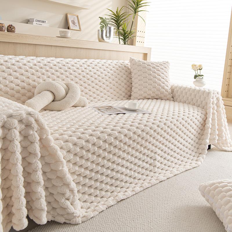Sofa Cover Cloth Winter Plush Anti-slip Sofa Cover New Anti-cat Scratch Cushion Blanket