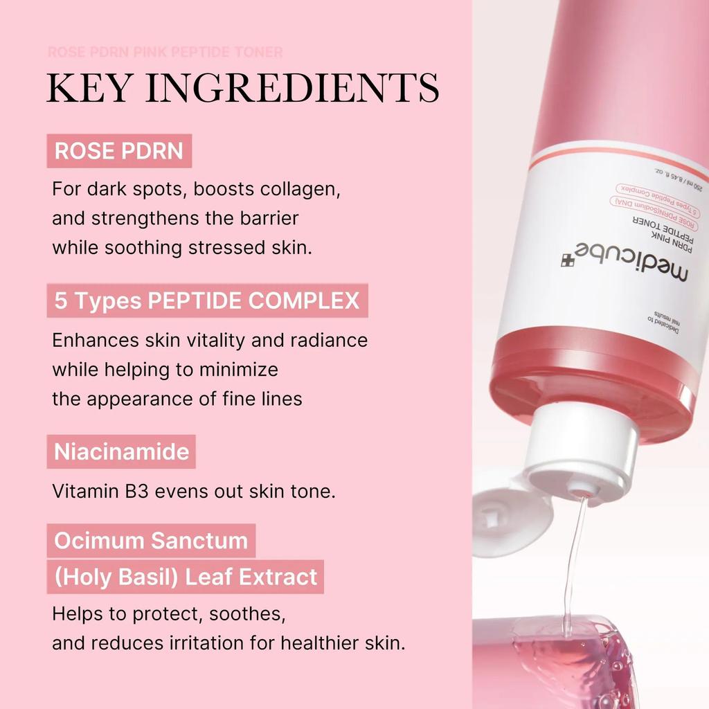 [medicube] PDRN Pink Cica Soothing Toner I Pink Glow Toner I Salmon DNA, Salmon PDRN, Hydrating, Moisturizing
