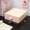 Kawaii Cream Stationery Storage Box Organizer Large Capacity Student Dormitory Sundries Cosmetic Drawer-style Storage Rack Stack