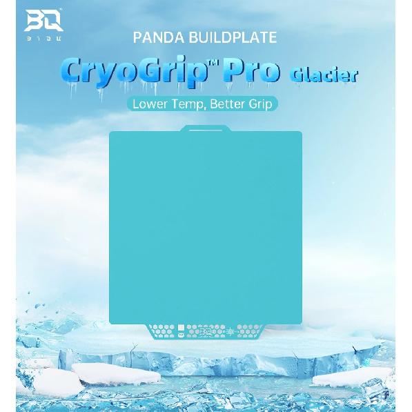 BIQU CryoGrip Pro Glacier Panda BuildPlate 180x180mm Plate Spring Steel Double-sided Textured for BambuLab A1 Mini 3D Printer