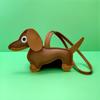Dachshund Pendant Leather Bag Charm - Cute Cartoon Ornament