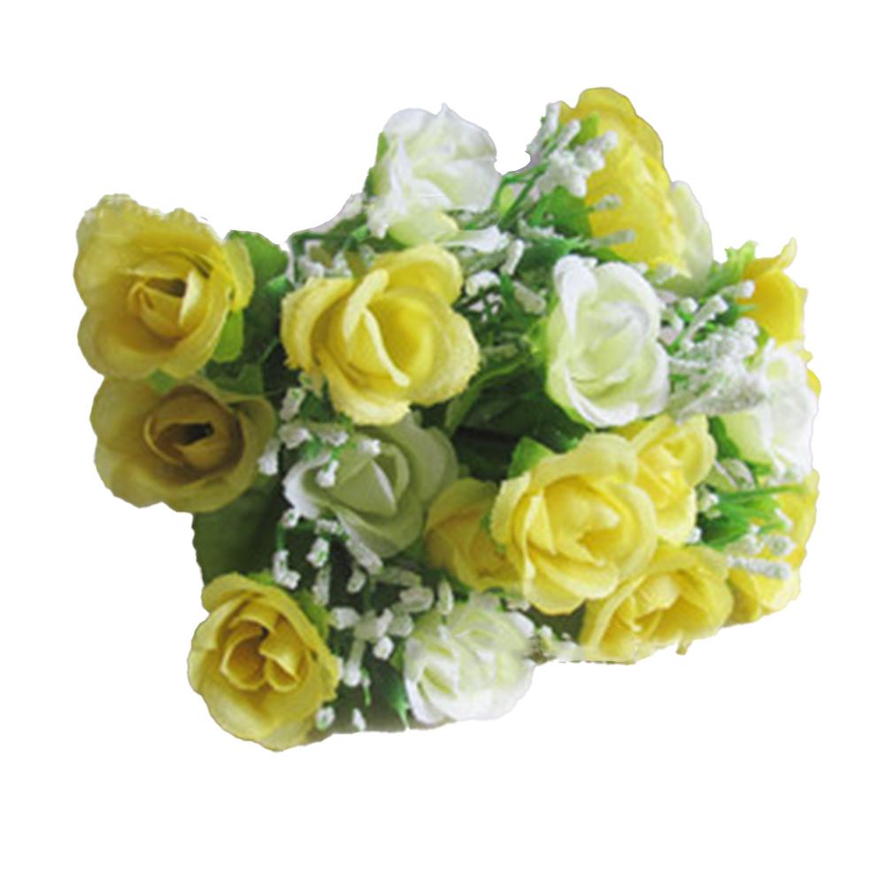 1 Bunch Artificial Flower, 21-head Colored Simulation Roses Silk Flowers, Fake Home Garden Diy Decoration Shooting Props