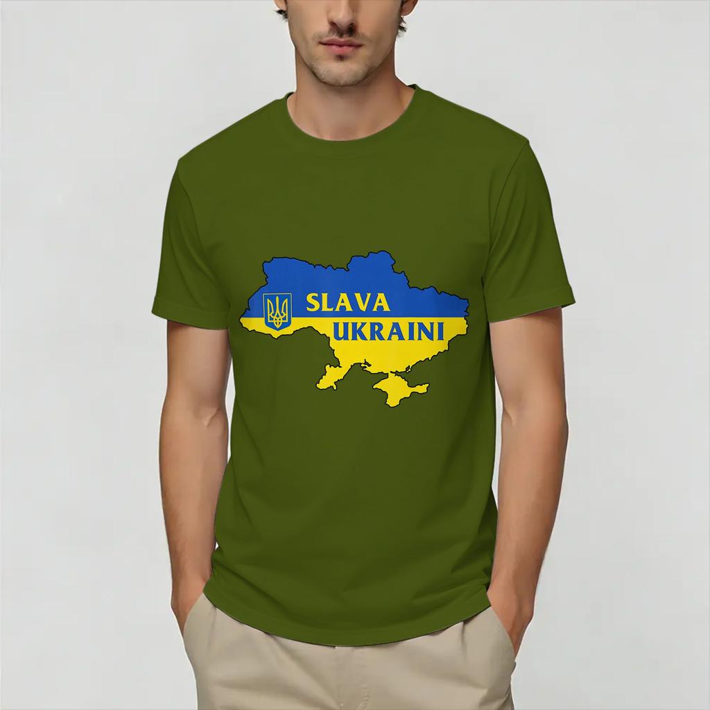 Ukraine Ukrainian Flag Tshirt Summer Hipster Tshirts Couple Cotton Comfortable Tees Shortsleeved Street Style Tshirt
