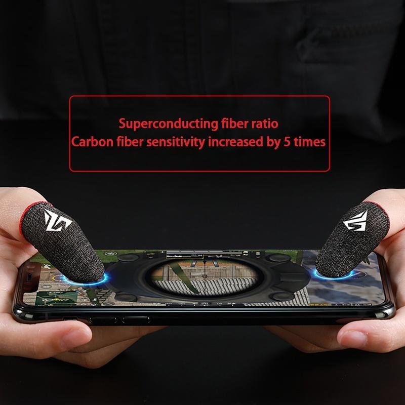 5 Pairs Mobile Game Fingertip Gloves Sweatproof Anti-slip Touch Screen Finger Sleeve Breathable Gaming Fingertip Cover For Gamer