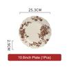 SOLECASA European Style Retro Ceramic Tableware Rose Pattern Bowl Plates Dessert Dish Spaghetti Plate Fruit Salad Bowl household